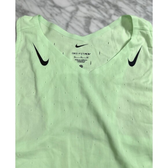 Nike Womens AeroSwift Dri-FIT ADV Running Singlet Size XL FN2504 376 Green NEW - Picture 6 of 12